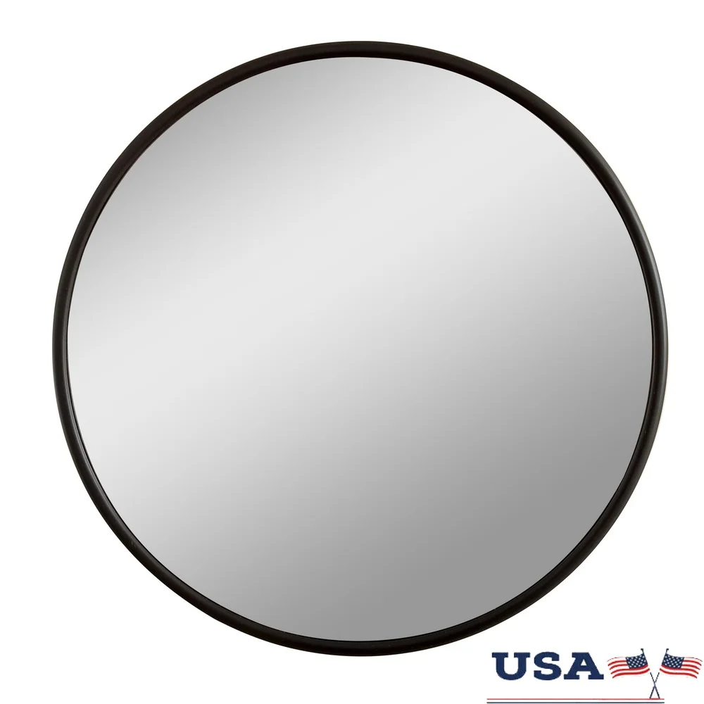 

Изящное традиционное круглое настенное зеркало для дома, офиса, прихожей, гостиной, декоративный акцент, иллюзия пространства, простота обслуживания