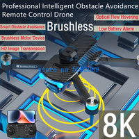 Professional 8K Aerial  Brushless WIFI FPV RC Drone 3D Roll Smart Avoid Obstacles Optical Flow Hover Remote Control Quadcopter