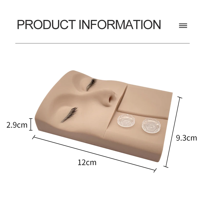 3 in 1 practice tray cheap plastic practice head with eyesfor eyelash extension Replaceable eyelids private logo