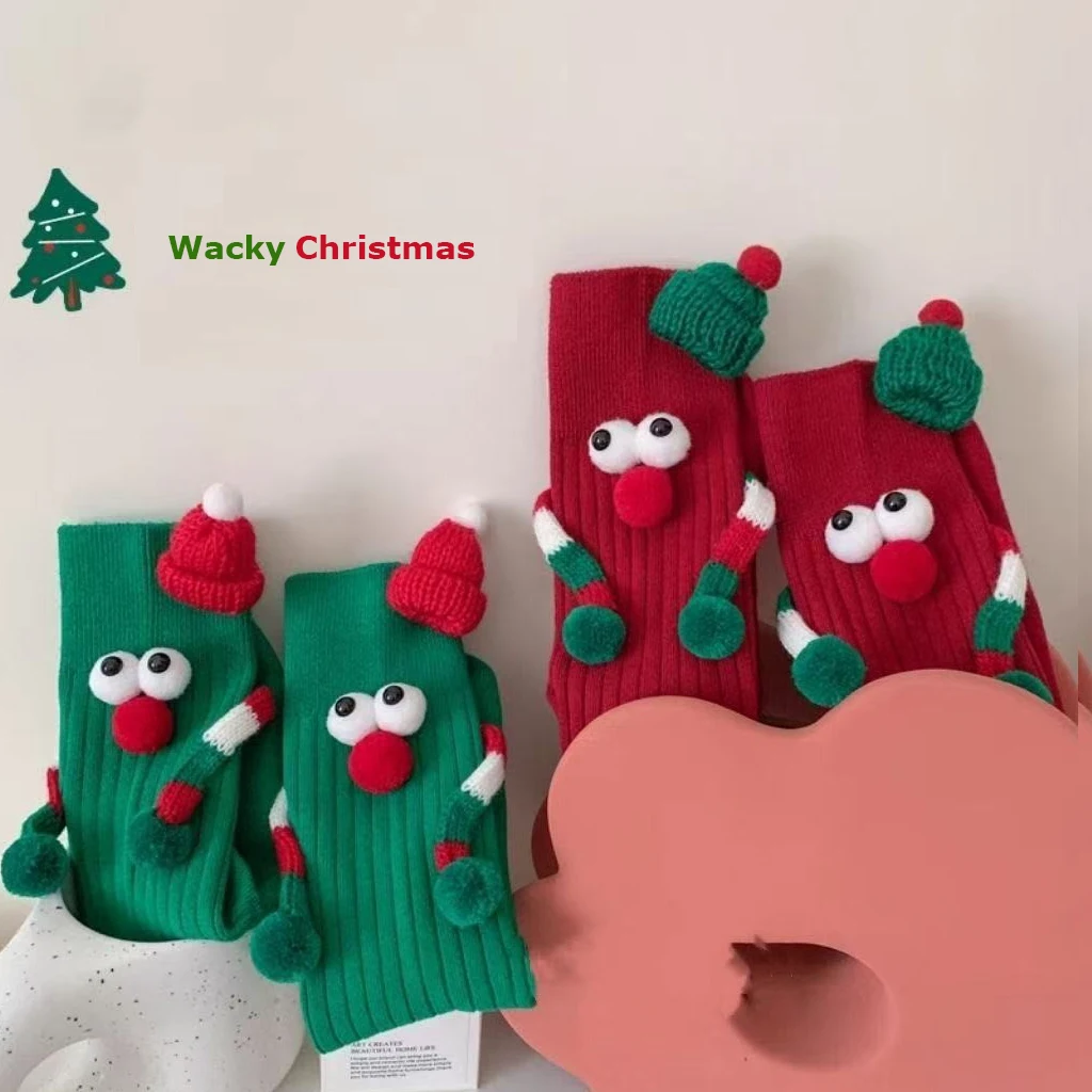 Cute children's mid-calf socks Christmas Funny Socks both for adults and children
