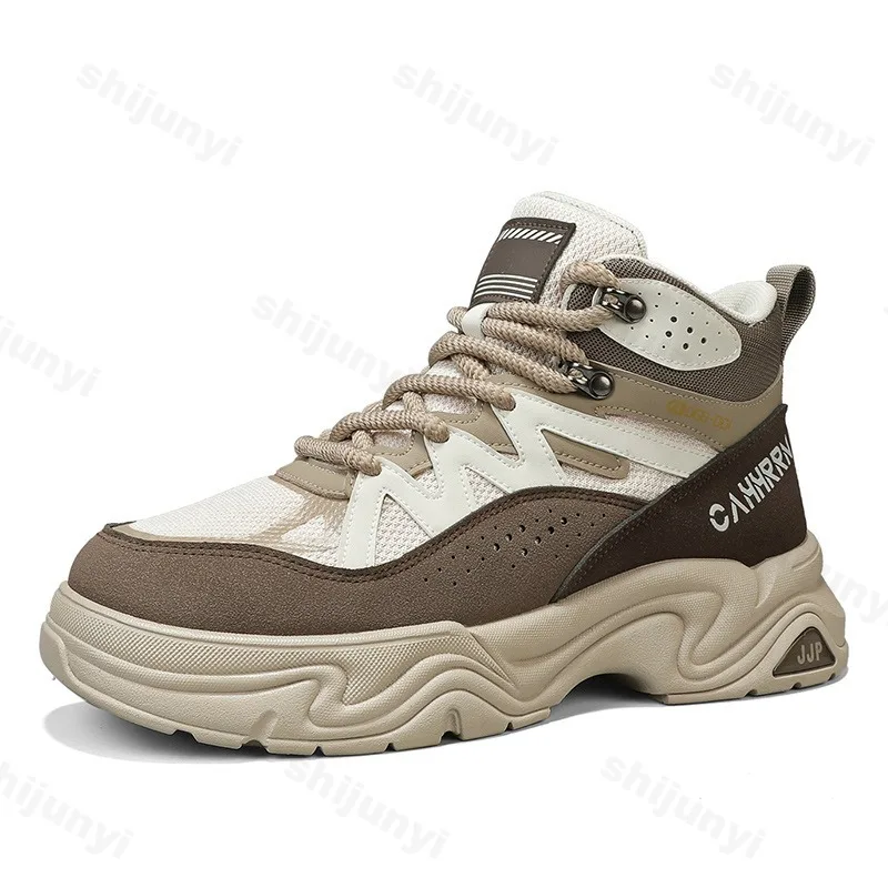 2025 Autumn New High Top Fashion Versatile Thick Soled Casual Shoes for Man Mesh Breathable Comfortable Niche Chunky Short Boots - view 6