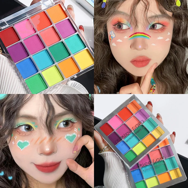 

16Color Eye Shadow Plate Eyeshadow Girl Beginner Makeup Tray Sculpture Highlight Cosmetic For Girls Accessories Cosmetic