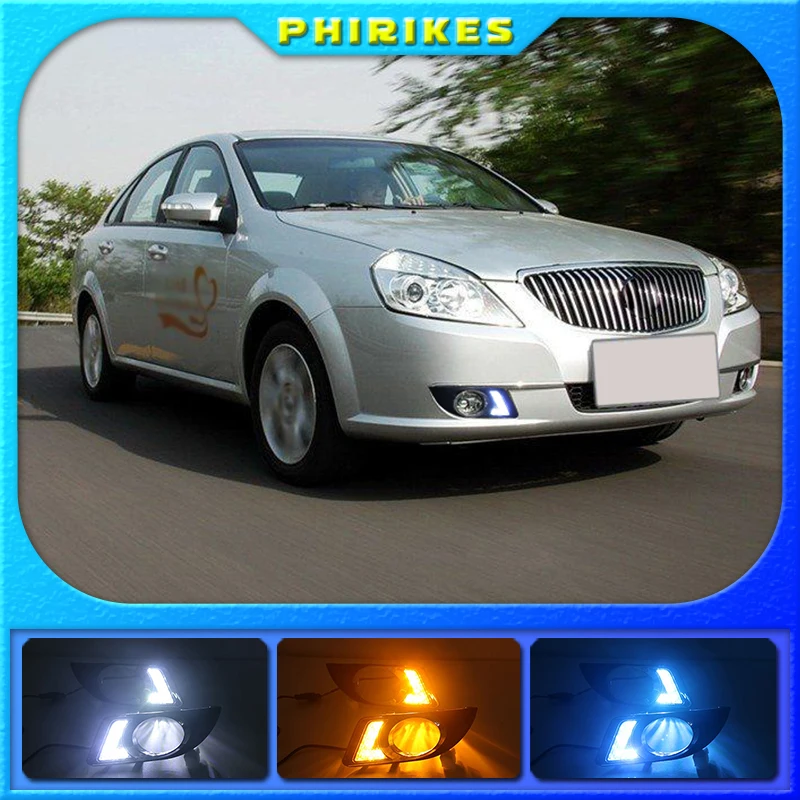 

2pcs For Buick Excelle 2008-2012 with Front Fog Lamp Day Light LED DRL daytime running light