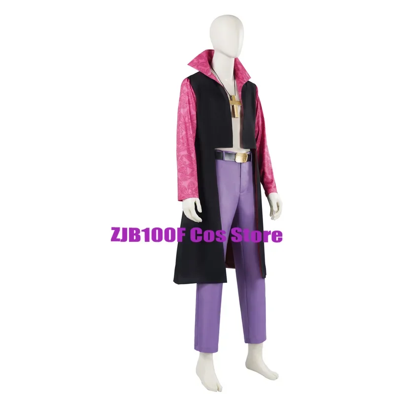 Dracule Mihawk Cosplay Anime Piece Steven John Ward Men Jacket Pants Belt Outfits Halloween Carnival Fantasia Disguise Suit&J1