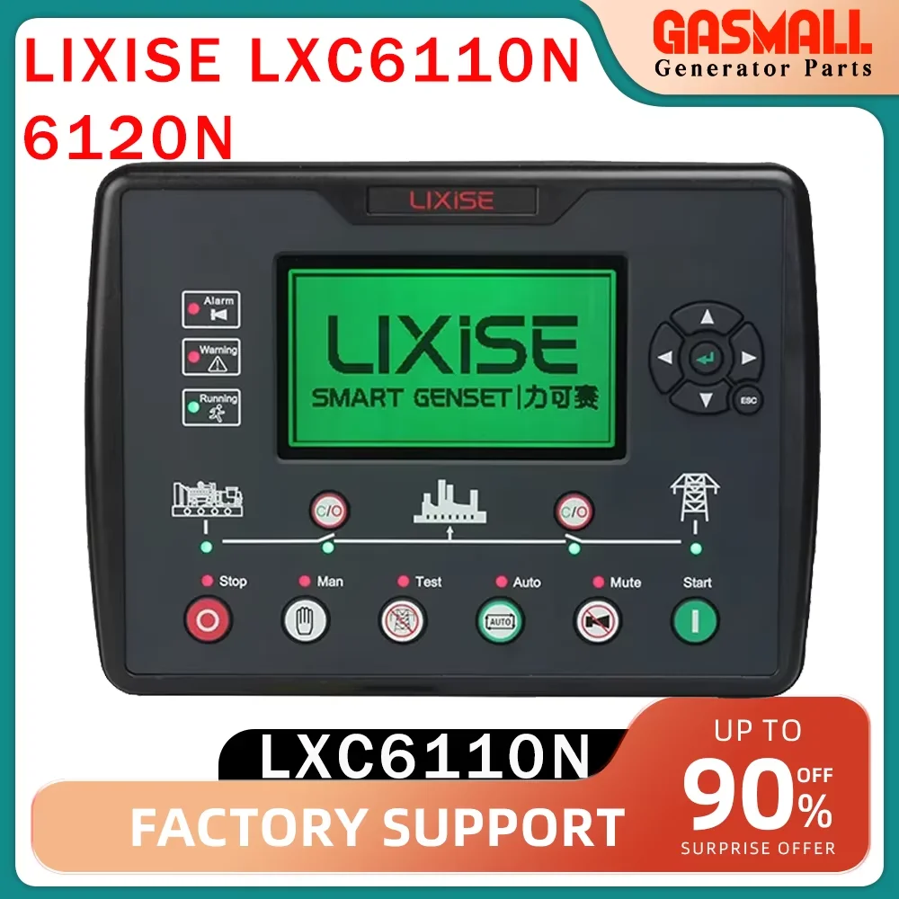 Original LXC6110N 6120N AMF Diesel Generator Set Controller LCD Auto Start Controller Genset Parts  Board Panel