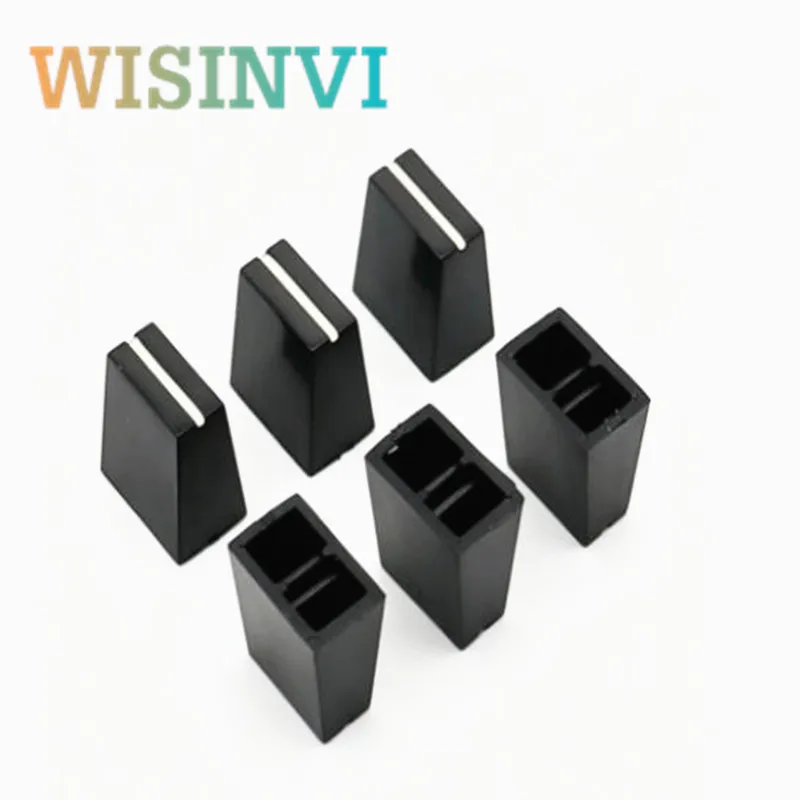 10 Stück 13×8×13mm Kunststoff-Faderknöpfe mit 4mm Loch, Schiebeknopf für Schiebepotentiometer, Audio-Mixer-Konsole, Lautstärkeregelung – Detail 3