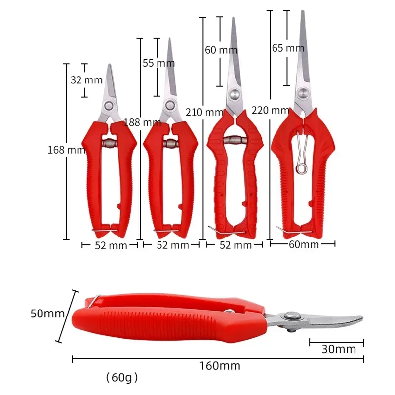 Pro Garden Pruning Shears Lengthened Tree Flower Scissors Hand Bonsai Clippers Fruit Vegetables Picking Snips Standard Hand Tool