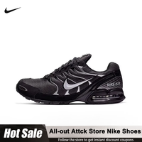 Nike Air Max Torch 4 All-black Men's Air Cushioned Running Shoes 343846-002 Non-slip Breathable Sports Shoes Retro Casual Shoes