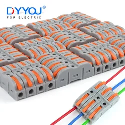 34/50pcs Lever Wire Connector For Quick Connection 28-12 AWG 1-to-1 In-line Wire Connector Compact Splice Insulated Terminal