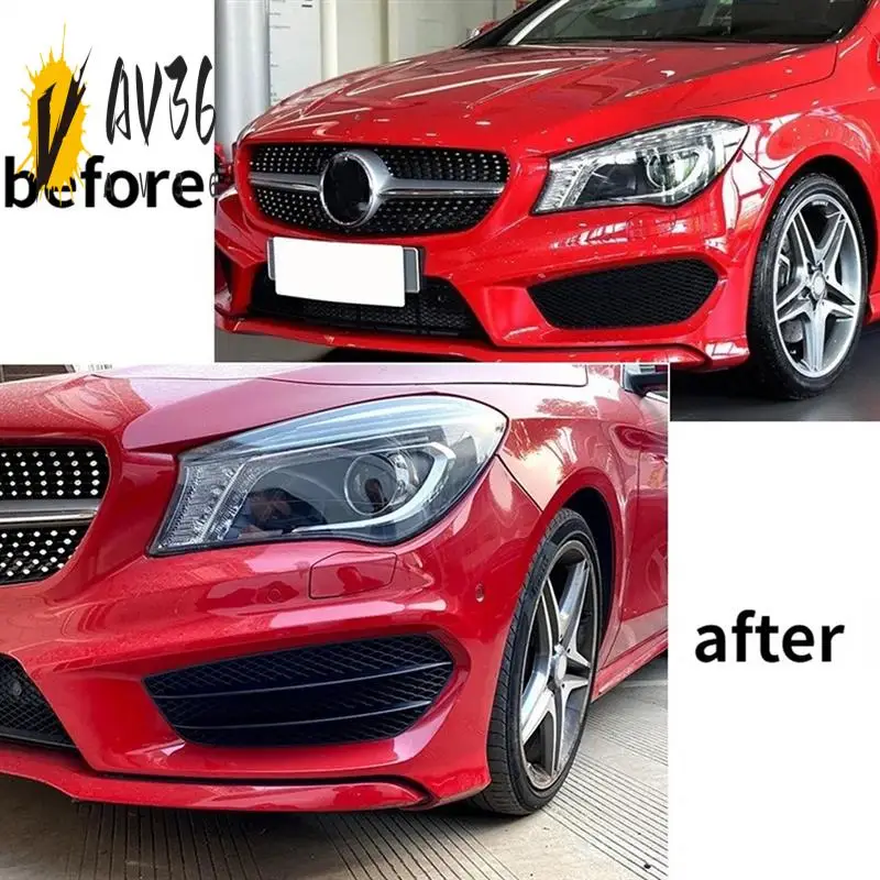 

AV36-Fog Light Cover Grille Front Bumper For Mercedes Benz CLA Class C117 CLA200 250 CLA45 AMG 2013-2015 Grill Grid Kit