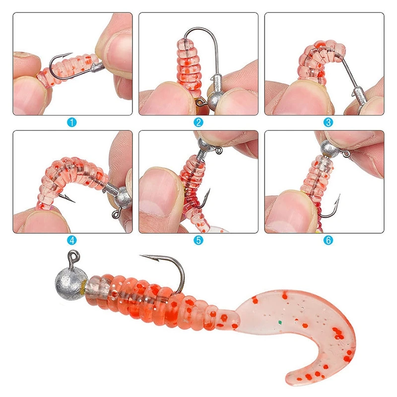 10 Stück Metall-Jigköpfe Angelhaken aus Wolfram, scharfe Jiggingköpfe für Weichköder, Wurm, Crappie-Jigs, Angelhaken für Salzwasser 지그헤드 – Detail 6
