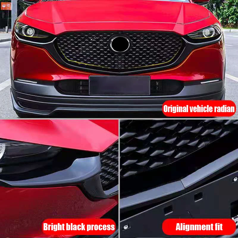 For the 2020 Mazda cx30 grille decorative strip side decoration, front bumper grille bright strip patch modification