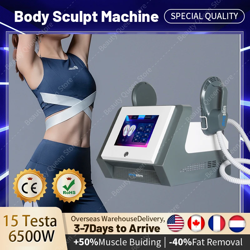 

6500W15 Tesla Fat Removal Contouring Muscle Electric Stimulation Ems Body Sculpt Slimming Muslim Sets Machine