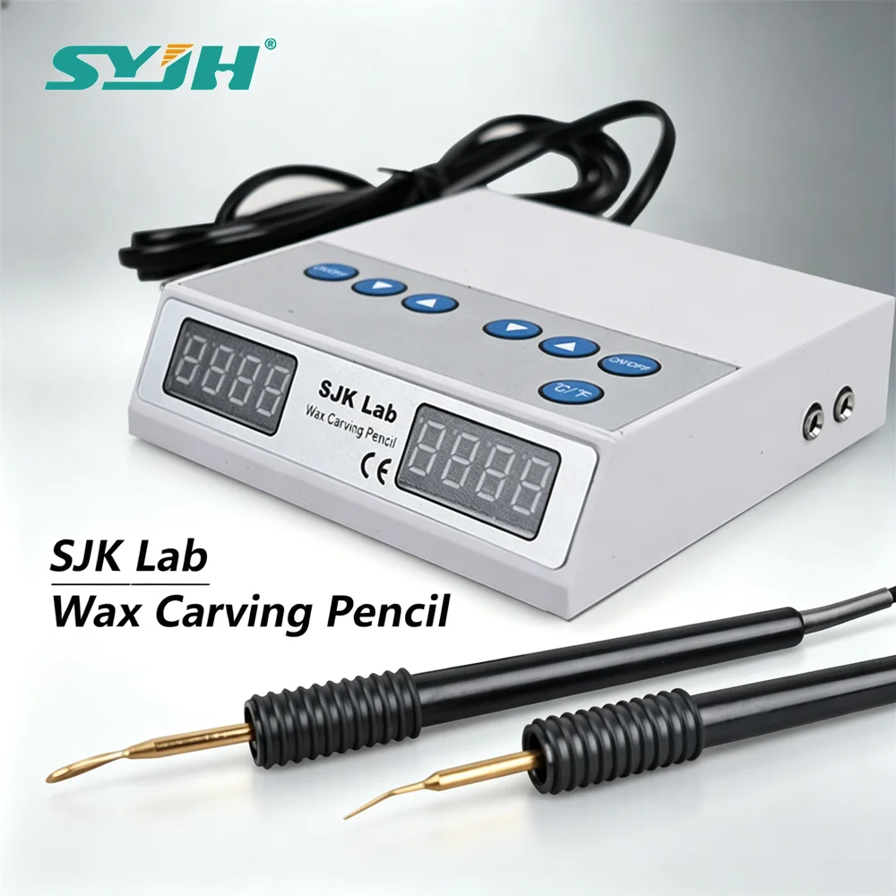 SYJH Ultra-thin 6 Waxes Tips Dental Electric Wax Waxer Carver Contains Double Carving Pen for Dentist Lab Equipment Tools