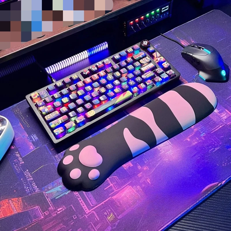 MiFuny Cute Cat Paw Keyboard Hand Rest Office Home Mechanical Keyboard Wrist Rest Memory cotton Ergonomic Wrist Pads Mouse Pads