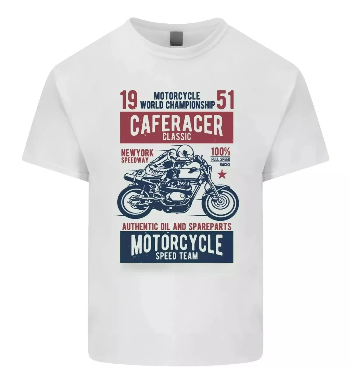 

Motorcycle Biker Cafe Racer 1951 Motorcycle Motorcycle Men's Cotton T-Shirt High-end Men's Women's Fitness Sports Top