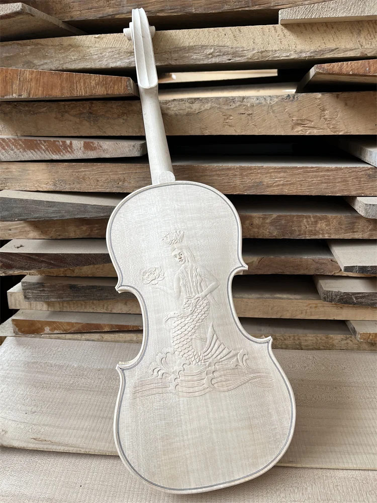 لتقوم بها بنفسك الكمان الأبيض الكمان عدة منحوتة حورية البحر كمان لطيفة منحوتة 4/4 الكمان CКريпка 4/4 كمانБИ أولرين 4/4 لا حالة لا القوس