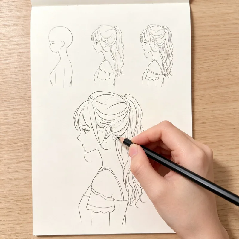 32 Page Step-by-step Tutorial for Manga Drawing Include Hand Drawn Outlines DIY Coloring Exercises The Ideal Gift for Anime Fans