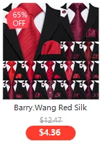 Barry.Wang Neuheit Seide Männer Krawatte Taschentuch Manschettenknöpfe Set Jacquard Tier Dinosaurier Fledermaus Gravat Krawatte Für Männliche Hochzeit Business – Detail 13