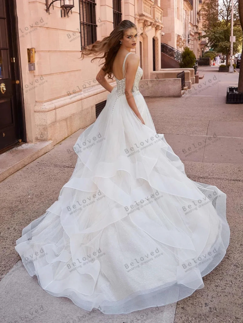 Vestidos De Novia encantadores Vestidos De Novia elegantes sin mangas bata sin espalda princesa hasta el suelo Vestidos simples De Novia personalizados