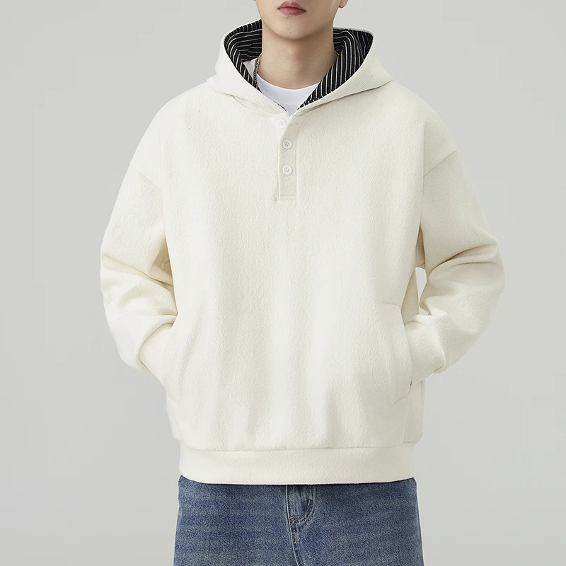 Autumn Heavyweight Hoodie Men Casual Trend Sports Hooded Sweatshirt Male Fashion Breathable Pull On Streetwear Hooded Hoodie Man
