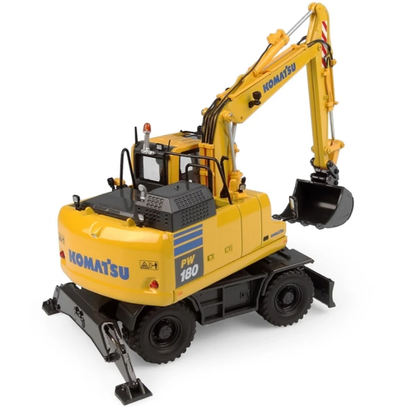 UH 8163  1:50  Komatsu PW180-11 on Wheels with Standard Bucket and Hydraulic Breaker Toy