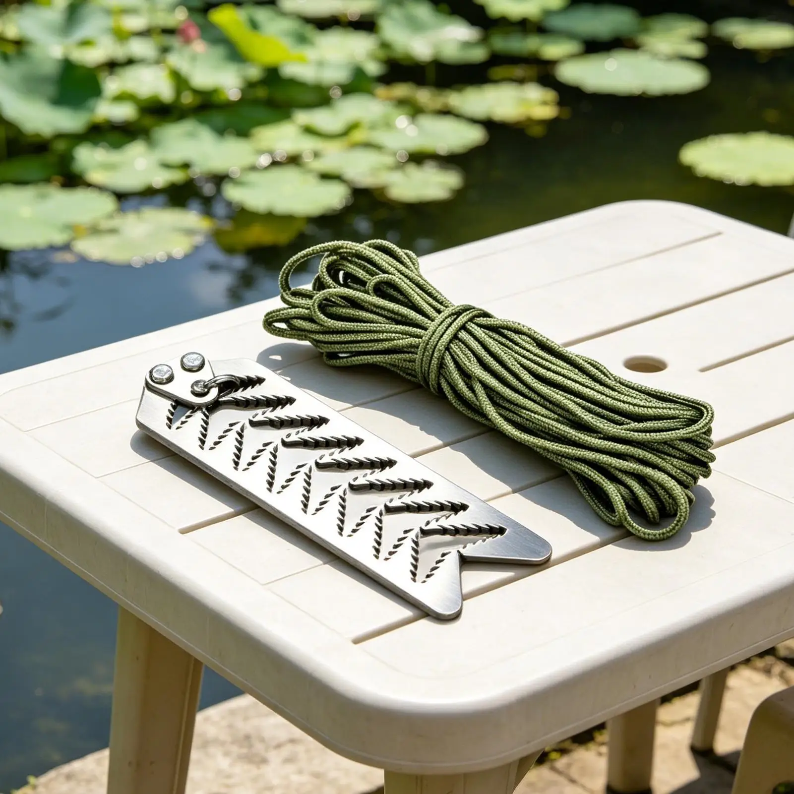 Foldable Pond Grass Cutter  Serrated Grip Aquatic Plant Removal Tool With 65.6ft Rope Pond Grass Rake For Underwater Dock Canal