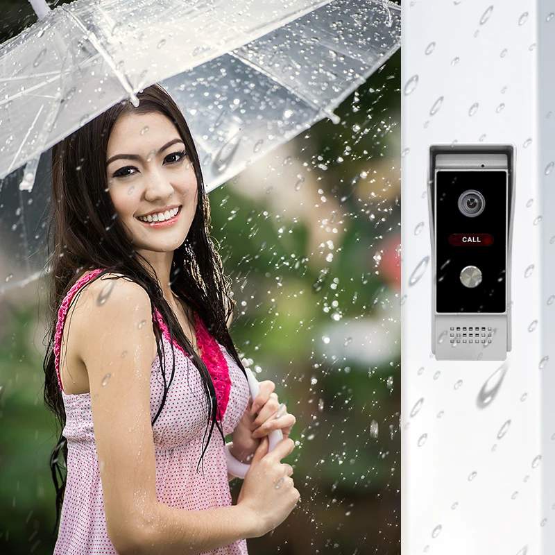 

7-дюймовый HD видеодомофон с ЖК-экраном, водонепроницаемый (IP55), со встроенной камерой, поддержкой HomeKit, белый, гарантия 12 месяцев