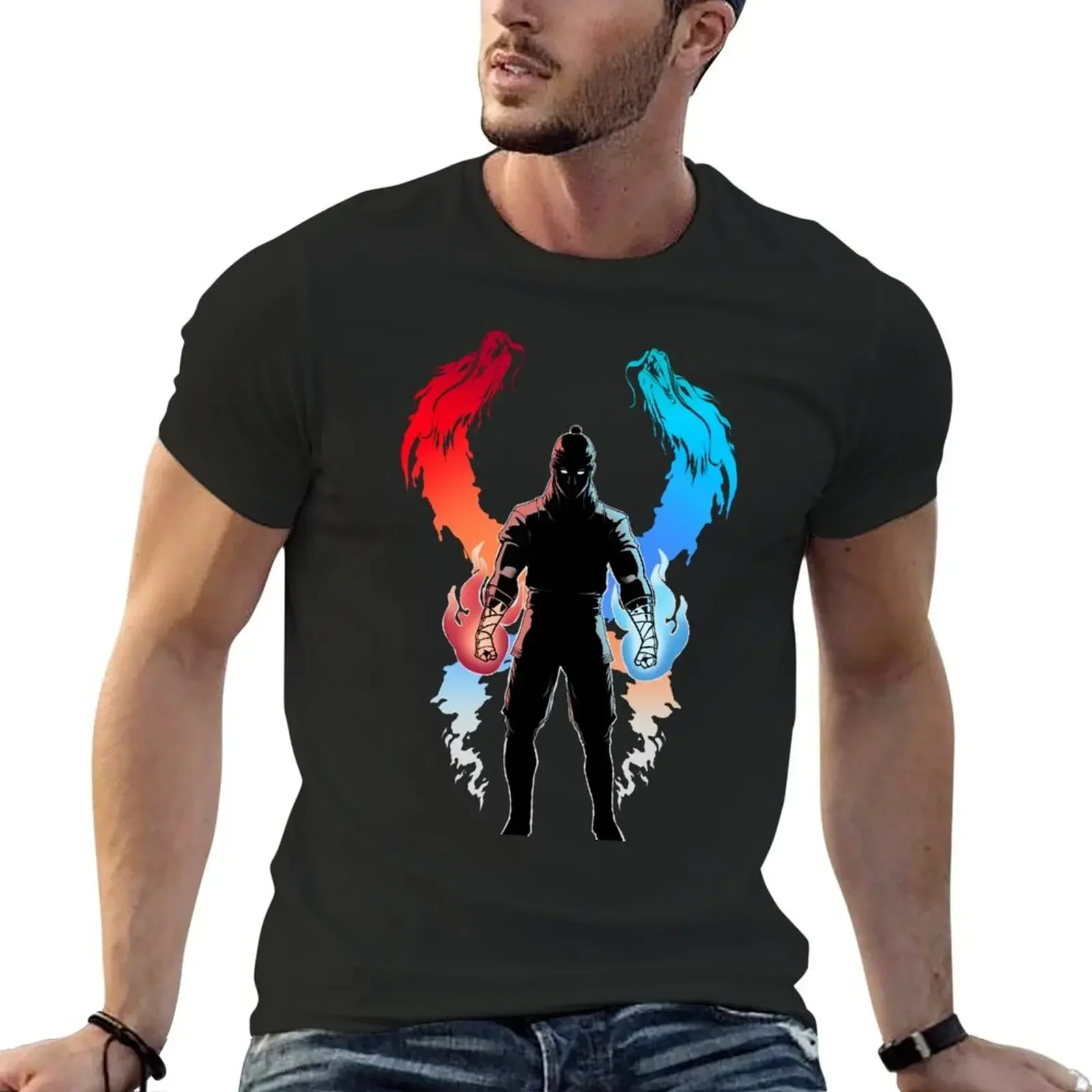 Fire God Liu Kang (Shadowed #2) T-Shirt plain street wear mens funny t shirts