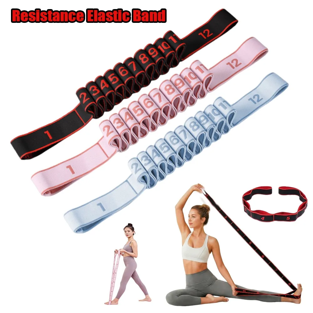 

Fitness Resistance Bands Numbered Fabric Sports Elastic Bands For Men Women Non Slip Stretch Bands With Loops For Yoga Pilates