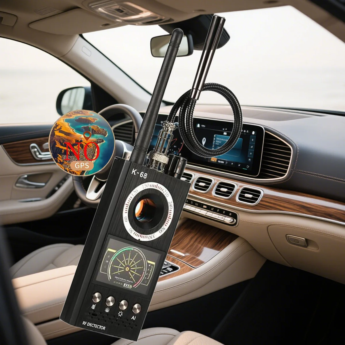 

K68 Pro детектор полнодиапазонный 1-8000 МГц сканирование выводы беспроводные камеры/подслушивающие устройства/сигналы CDMA светодиодный дисплей интенсивности