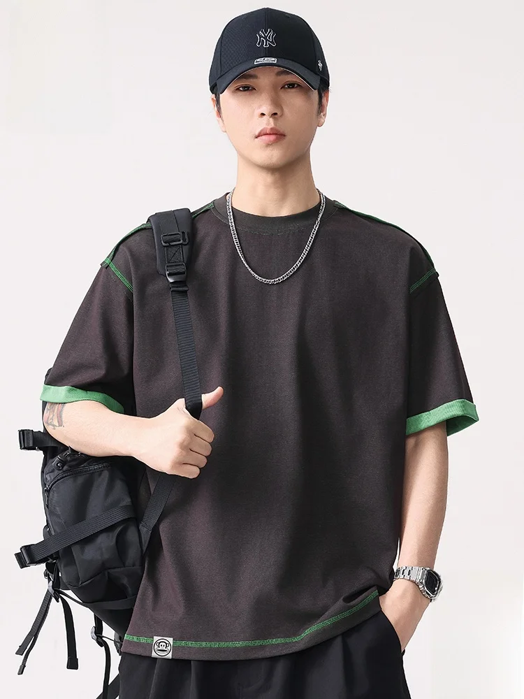 

Мужская футболка Paul Frank American Style из ледяного шелка, свободного кроя, быстросохнущая, дышащая, летняя, новинка