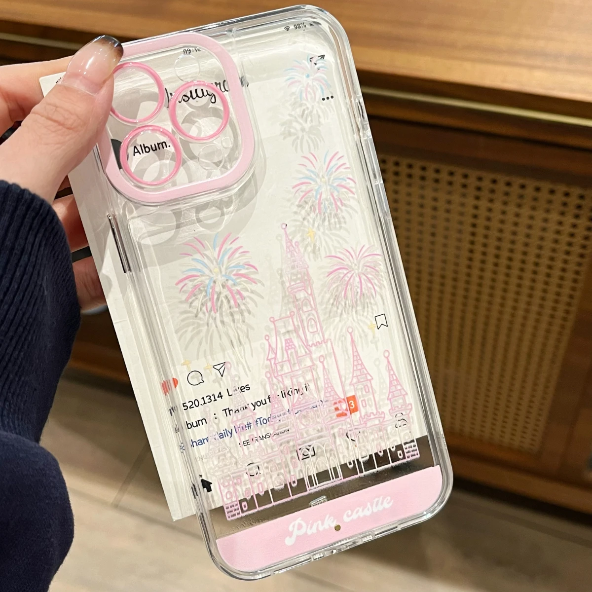 مضيئة دعوة تضيء فلاش خمسة ألوان القلعة الألعاب النارية جراب هاتف آيفون 16 15 14 13 12 11 17 برو ماكس زائد الهواء توهج غطاء