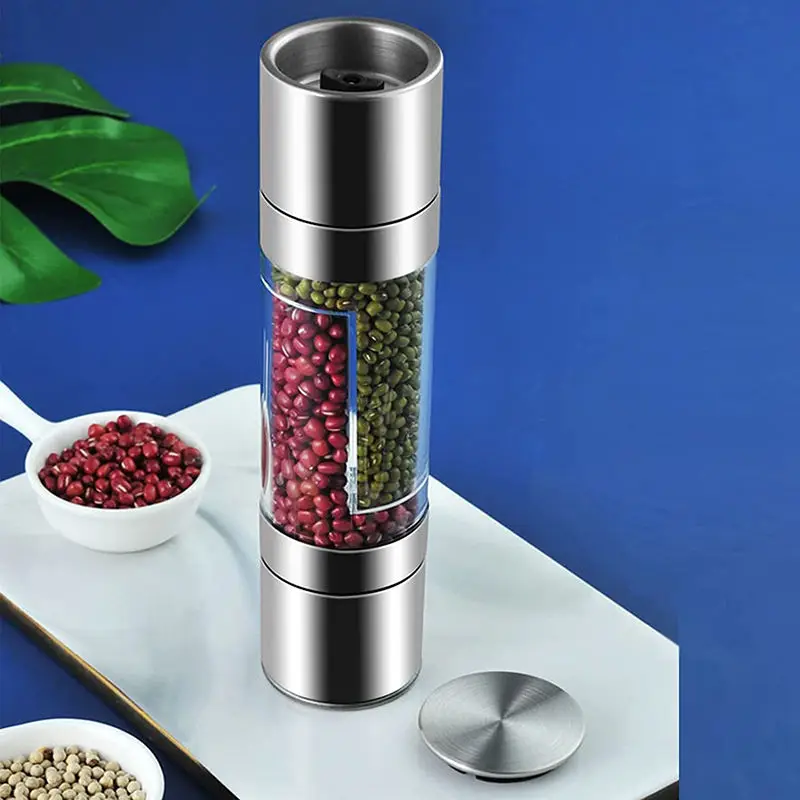 1pc Pepper Grinder Household Sea Salt Ginder Stainless Steel Spice Grinder Manual Sea Salt Mill Spice Crusher Reusable