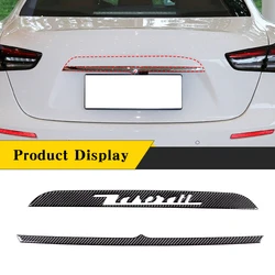 For Maserati Ghibli III (M157) 2013-2022 Soft Carbon Fiber Car Trunk Logo Decoration Strip Exterior Trunk Protection Accessories