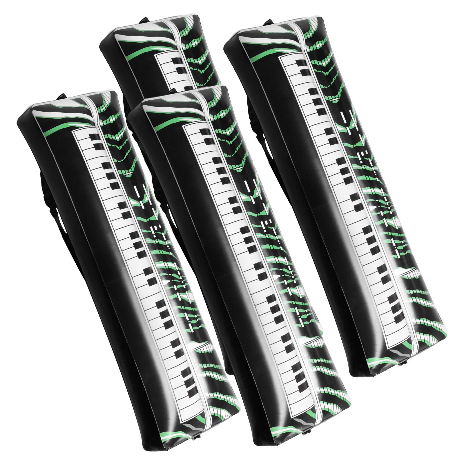 4 Pcs Inflatable Electronic Keyboard Instruments Musical Piano Prop Keyboards Pillar for Kids Pvd