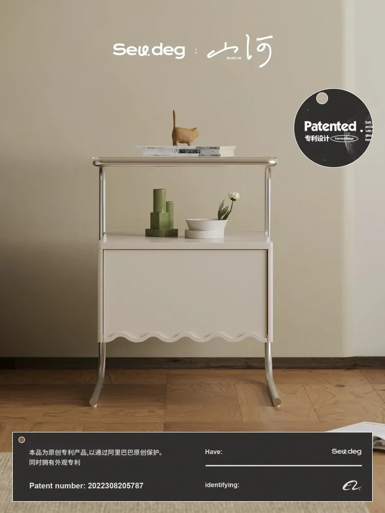 Bedside Table White Simple Modern Small Apartment Storage