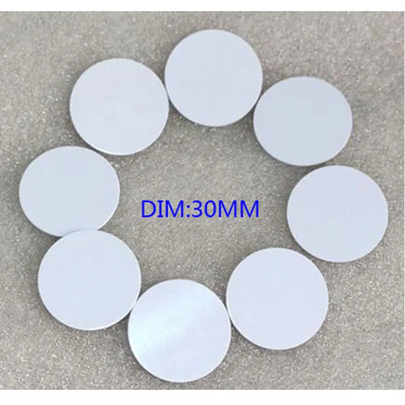 100pcs RFID Tags Em Coin / Round Card Diameter 30mm 125k EM4100 TK4100  Access Control Card