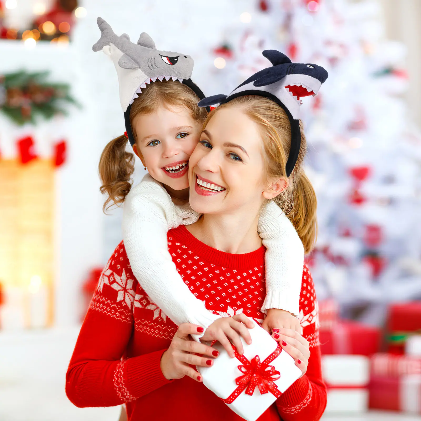 

2 шт. милые повязки на голову в виде акулы, мультяшные обручи для волос, детские аксессуары для вечеринок, очаровательный реквизит для фотосессий, повязка на голову в виде акулы, головной убор для косплея