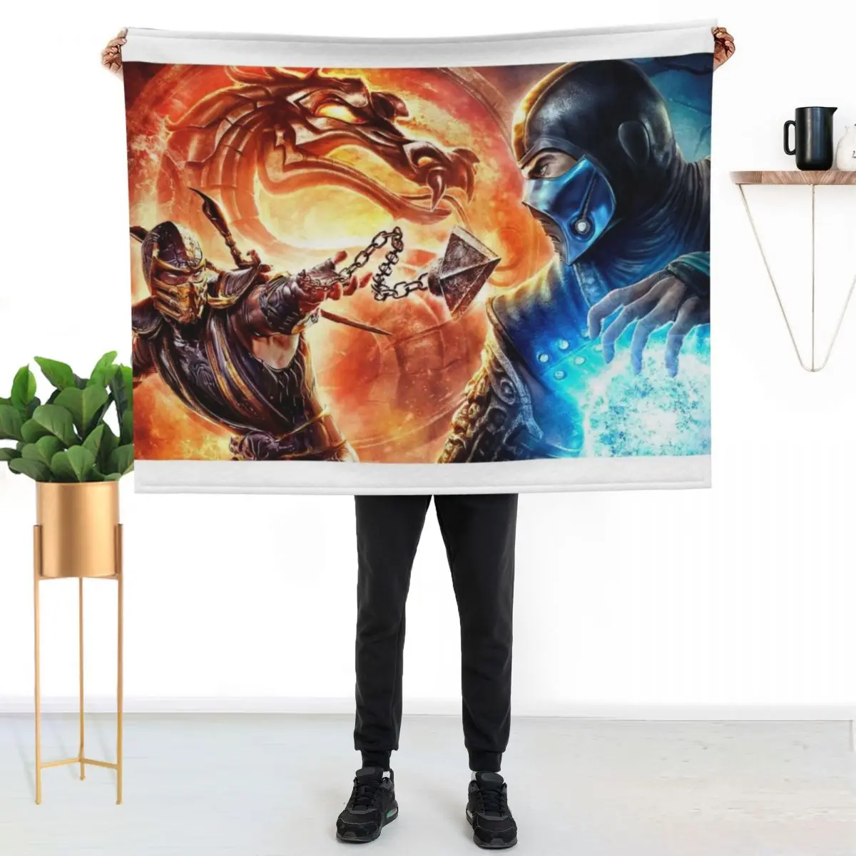 Mortal Kombat Throw Blanket for winter Furrys Comforter Softest Summer Beddings sofa bed Blankets