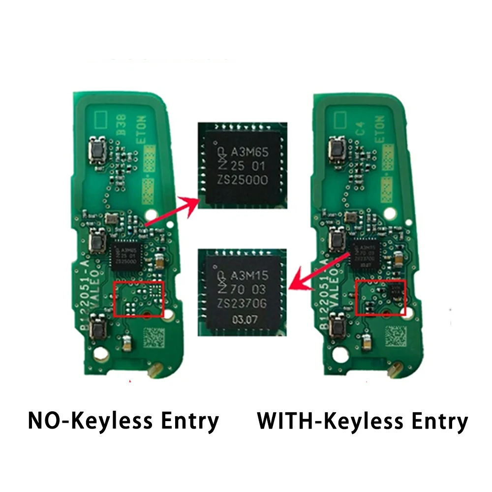 YOSE For PEUGEOT 208 308 3008 5008 2017-2023 For CITROEN C4 C3 Space Tourer Original Smart Car OEM Key 433MHZ 4A Chip Headlight