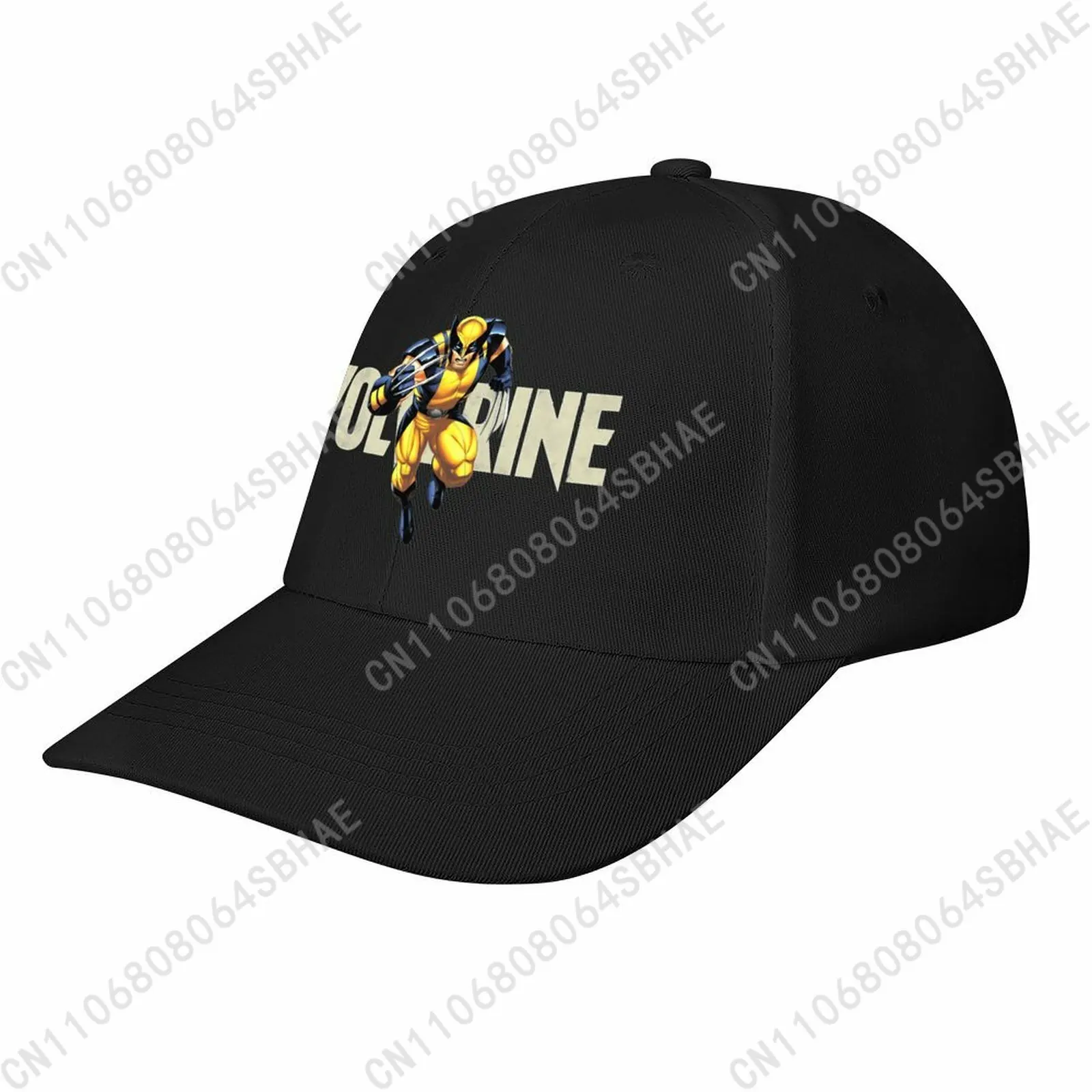 

Marvel Wolverine Baseball Cap Men Women Curved Brim Washed Rubber Print Adjustable Daily Wear Cap Custom Casual Gift Cosplay
