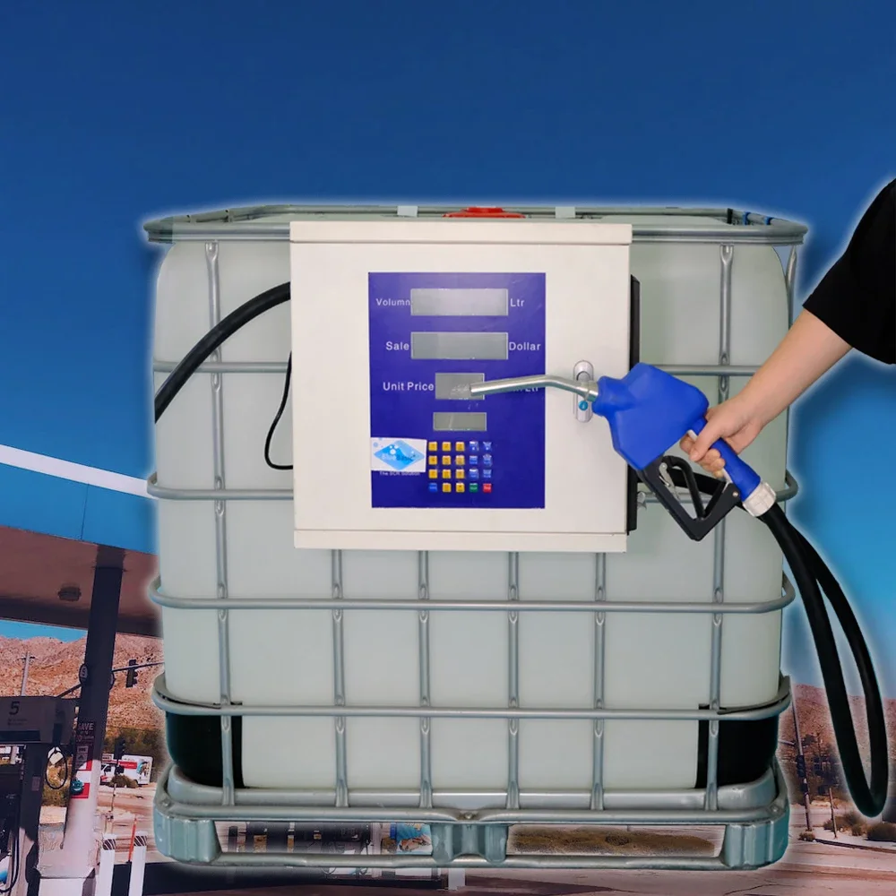 Intelligent Portable 1000l Ibc Tank Adblue Distribution Pump Transfer Filler with Fill Volume and Value Settings