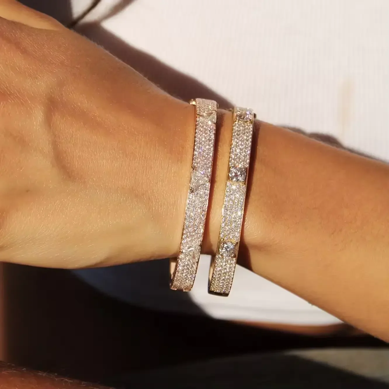 Новый Iced Out Bling треугольный геометрический браслет для женщин Micro Pave 5A с кубическим цирконием, роскошный браслет высокого качества, ювелирные изделия