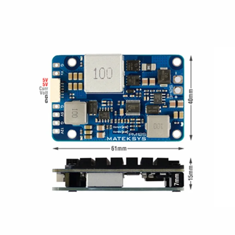 For Matek System Remote Drone Frame Kit DIY Power Module PM12S-3 5V/12V 4A 5-8V/15A BEC RC Multi-rotor FPV Racing Drone Battery