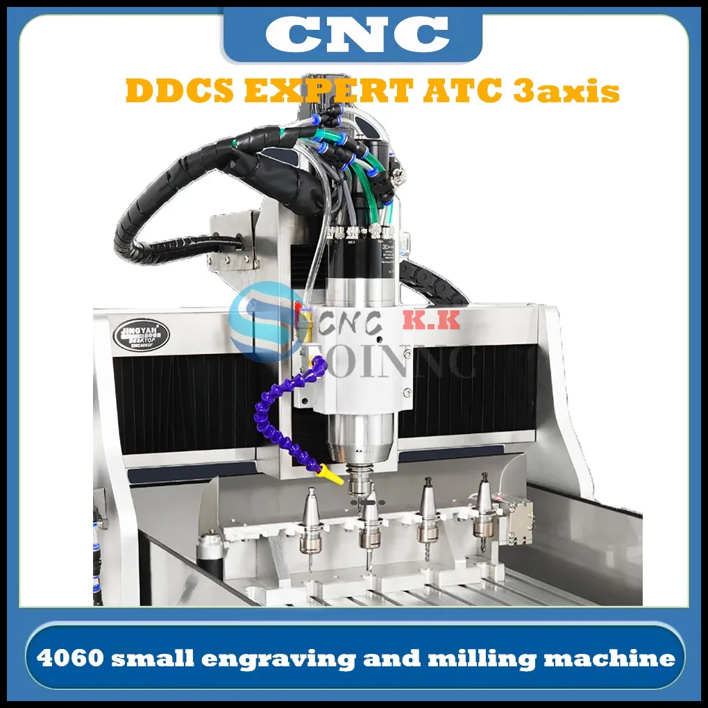 소형 조각 및 밀링 머신, ATC 정밀 조각 가공, 나이프 라이브러리로 가공, CNC DDCS EXPERT M350, 3 축 4060, 신제품