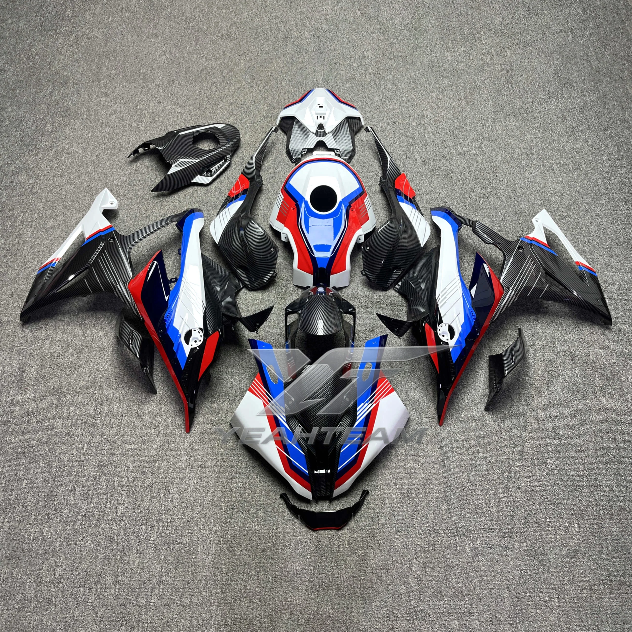 Motorbike Fairings Set for BMW S1000RR 23-24 High Grade Carbon Fiber Look ABS Plastic Injection Full Body Kit With Windscreen