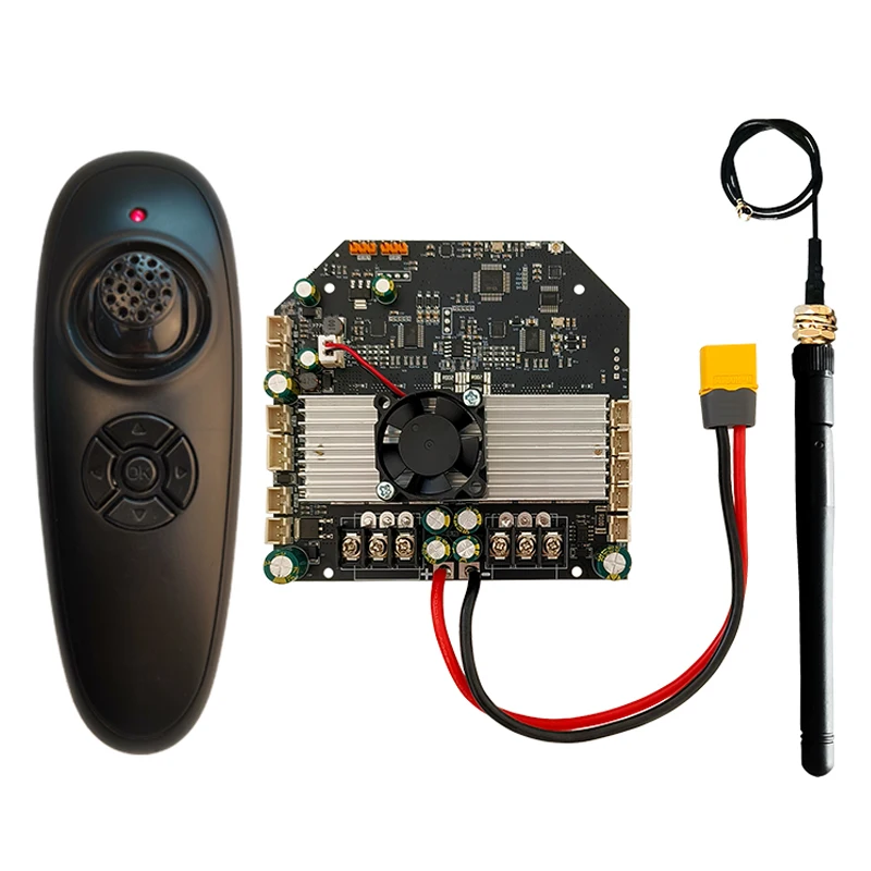 1Set RXG10-TXG3 8V/12V/24V Brushless RC Boat Remote Control Receiver Board w Cooling Fan XT60 Battery Plug Optional GPS Module