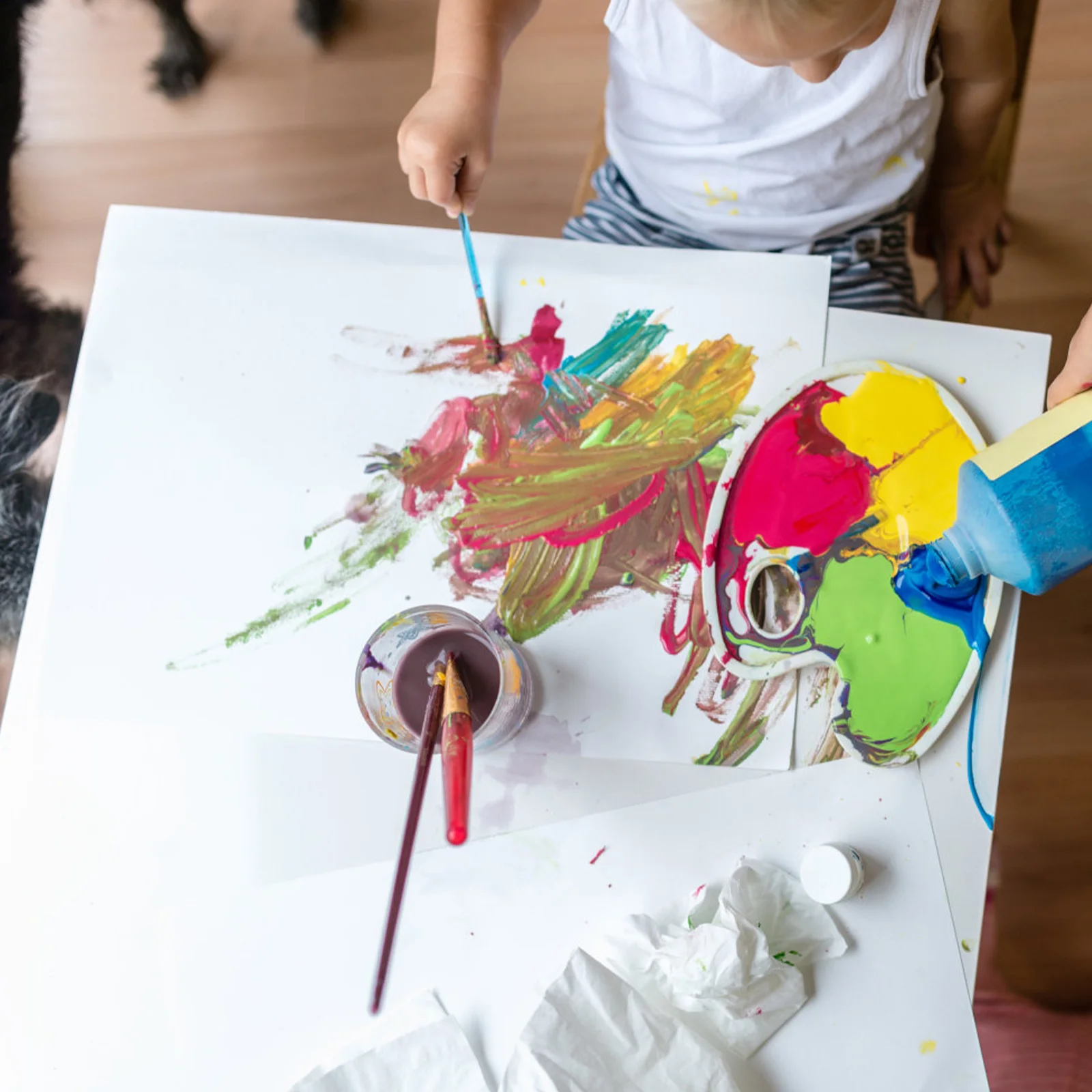 2 Rolls Drawing Paper Poster Bulletin Board Wrapping Painting Baby Packing