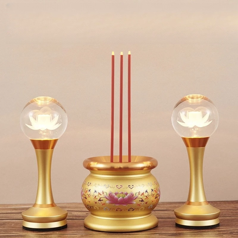 

Cz home buddha incense candle holder buddhist hall guanyin god of wealth candle incense burner suit